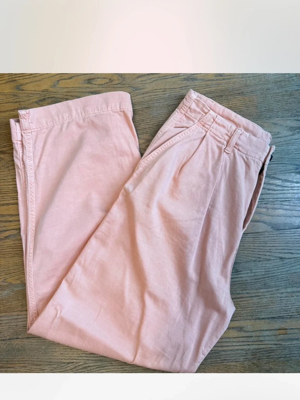 Free People Addy Relaxed Wide Leg Chino Pants Peach Coral Orange Size 4
